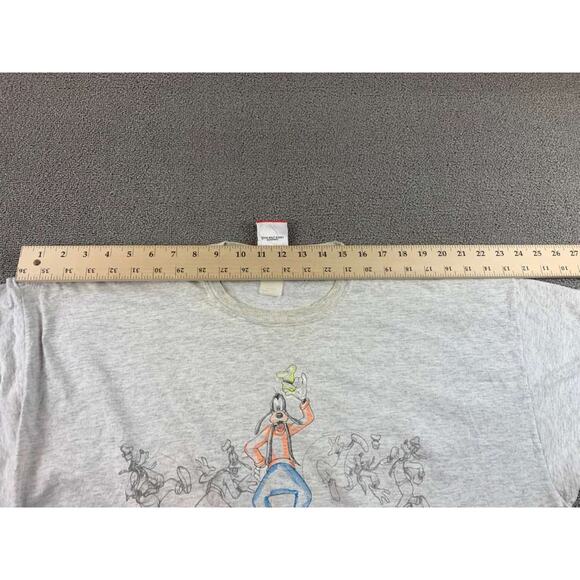 Walt Disney Mickey Inc  Mens XL Gray Goofy Graphic T Shir Vintage 90s Big Print - Picture 7 of 12